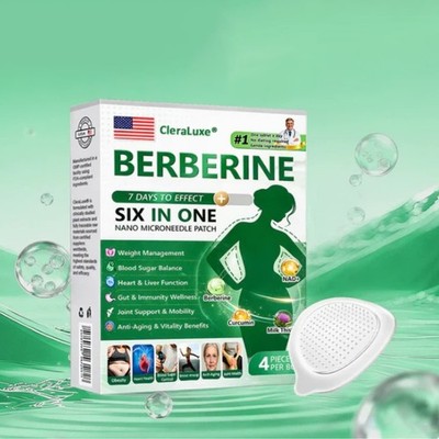 CleraLuxe Nano 6-in-1 Berberine Microneedle Patch