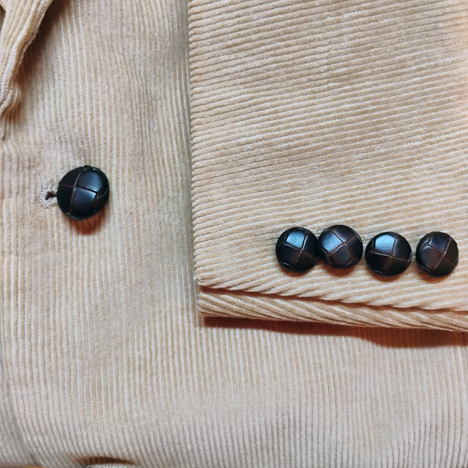 Dockers вельветовый блейзер Sport пальто мужской 40с коричневый две кнопки 100% хлопок ретро - Изображение 2 из 4