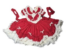 Vintage Emmas Rainbow full circle party Dress SZ 5 Tiered Ruffle Pageant Gown