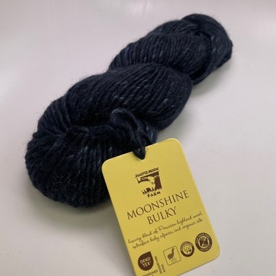 Juniper Moon Farm Moonshine Bulky Yarn Color 03 Navy Blue 100g Wool Alpaca Silk