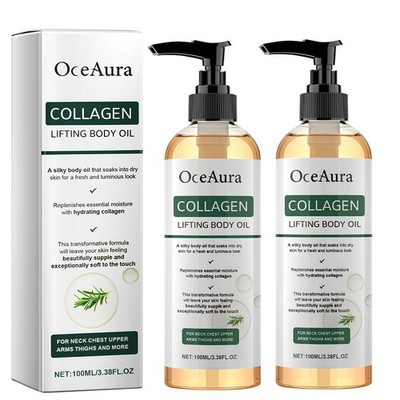 2Pack 100ml Collagen Lifting Body Oil Hydrating & Firming Anti Aging Massage Oil