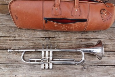 CG Conn 22b Trumpet Symphony silver Leather Gig bag Reunion Blues 224326 vintage