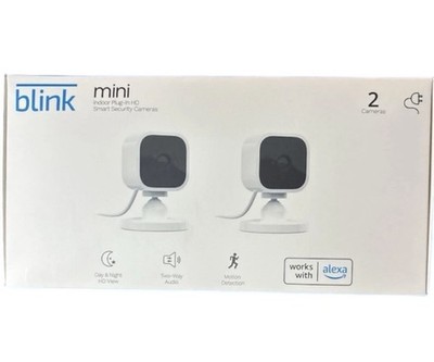 2-Pack Blink Mini Indoor Plug-In Smart Security Camera 1080 HD