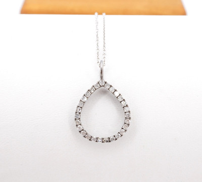 Designer Meredith Marks Chloe natürlicher Diamant Anhänger Halskette 16,5'' NS2437