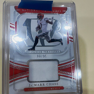 Panini 2021 Nat Treasures Ja'Marr Chase Franchise Treasures FT-JAC RC MEM /99