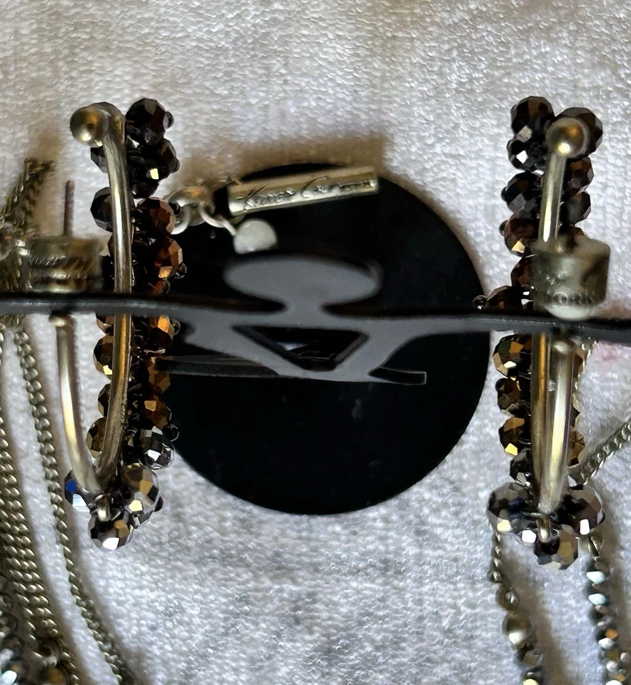 Kenneth Cole Ombre necklace bracelet and hoop earrings Set - Image 4 of 4