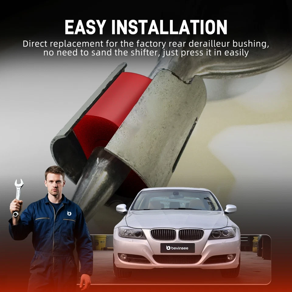 90A Polyurethane Shifter Arm Carrier Bushing 25111222015 Replacement For BMW - Image 4 of 4