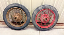 Set Of 2 Vtg 1928 1929 Ford Model A 21 Tire Wire Spoke Wheel 5 Lug Original