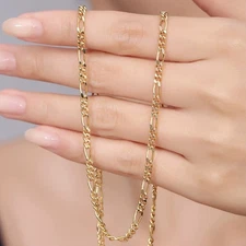 1.1MM/1.35MM/3.0MM Stamped AU750 Solid 18K Gold Necklace Fine Gold Chain 18 inch