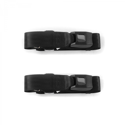  Dart 1967 - 1976 Standard 2pt Black Lap Bucket Seat Belt Kit - 2 Belts 