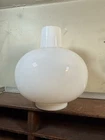 Vintage Milk Shade Curved Design.  Chimney Shade Milk Glass Shade Oil Lamps