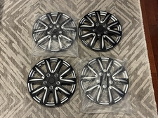 Universal 16 Wheel Hub Caps Set Full Rim Covers Black Abs Plastic Snap On Universal 16 Wheel Hub Caps Set Full Rim Covers Black Abs Plastic Snap On