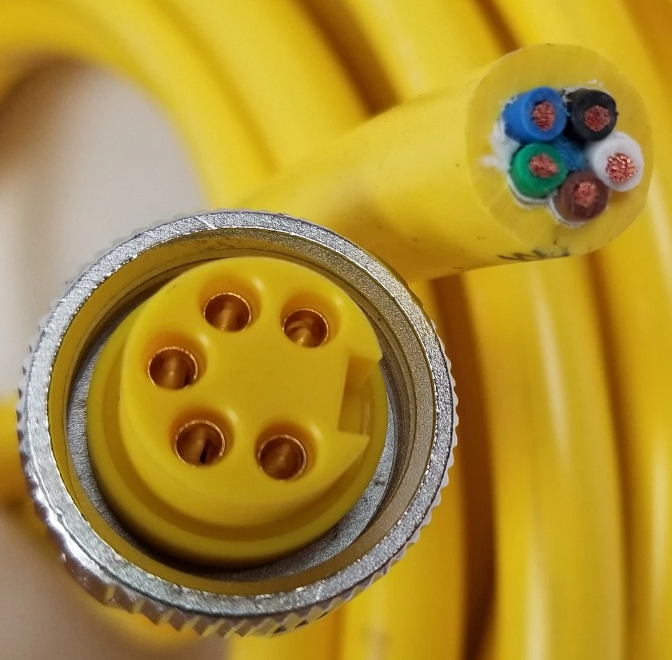 Juego de cables Balluff BCC09CM amarillo 5 pines 7/8" hembra 10 m 16 AWG NUEVO Foto 3 de 4