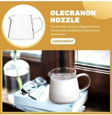 UPKOCH 2Pcs Glass Creamer Pitcher with Handles Milk Creamer Cup Jugs