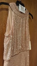 Gold Sequence Cocktail Dress by Eliza J , Size 14, Bloomingdale's never worn.
