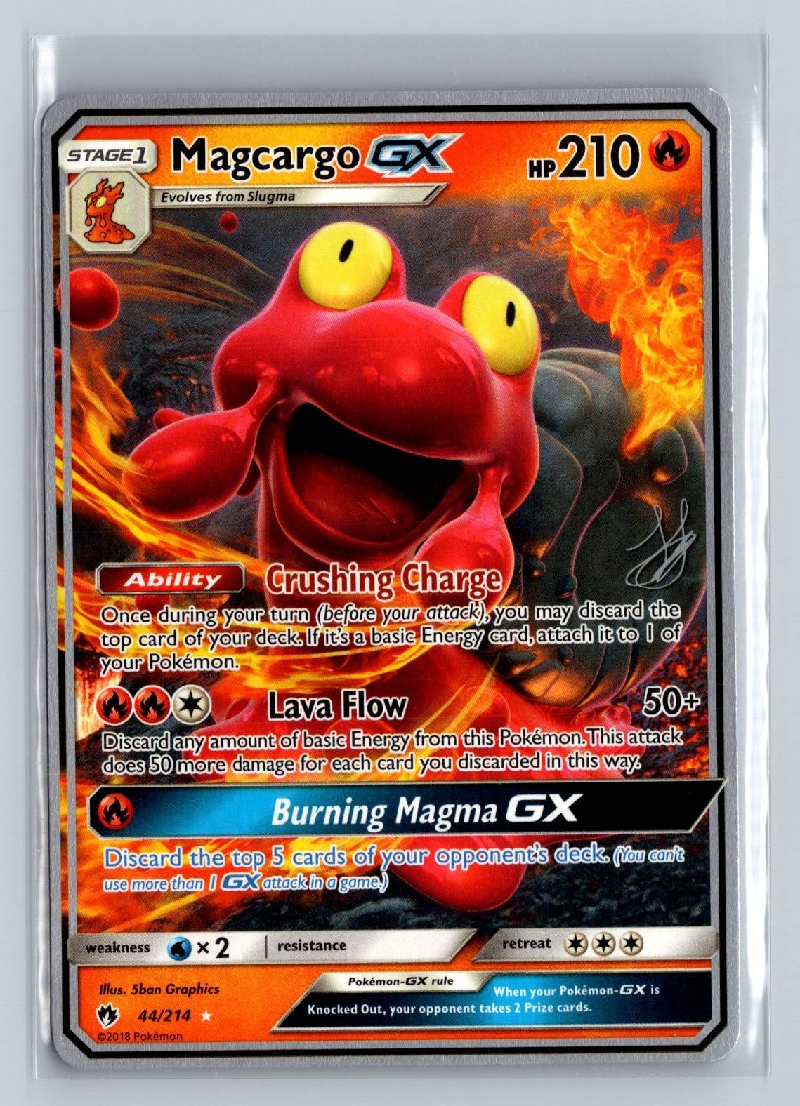 Magcargo GX 44/214 World Championships 2019 Pokemon NM