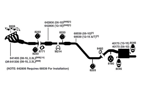 For Mazda 5 06-12 AP Exhaust 68539 Aluminized Steel Exhaust Intermediate Pipe Foto 4 de 4