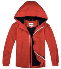 Boys Rain Jackets Lightweight Waterproof Hooded fleece Raincoats Windbreakers...