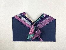 VINTAGE BLUE PURPLE FLORAL PRINT SAILOR COLLAR - REMOVABLE