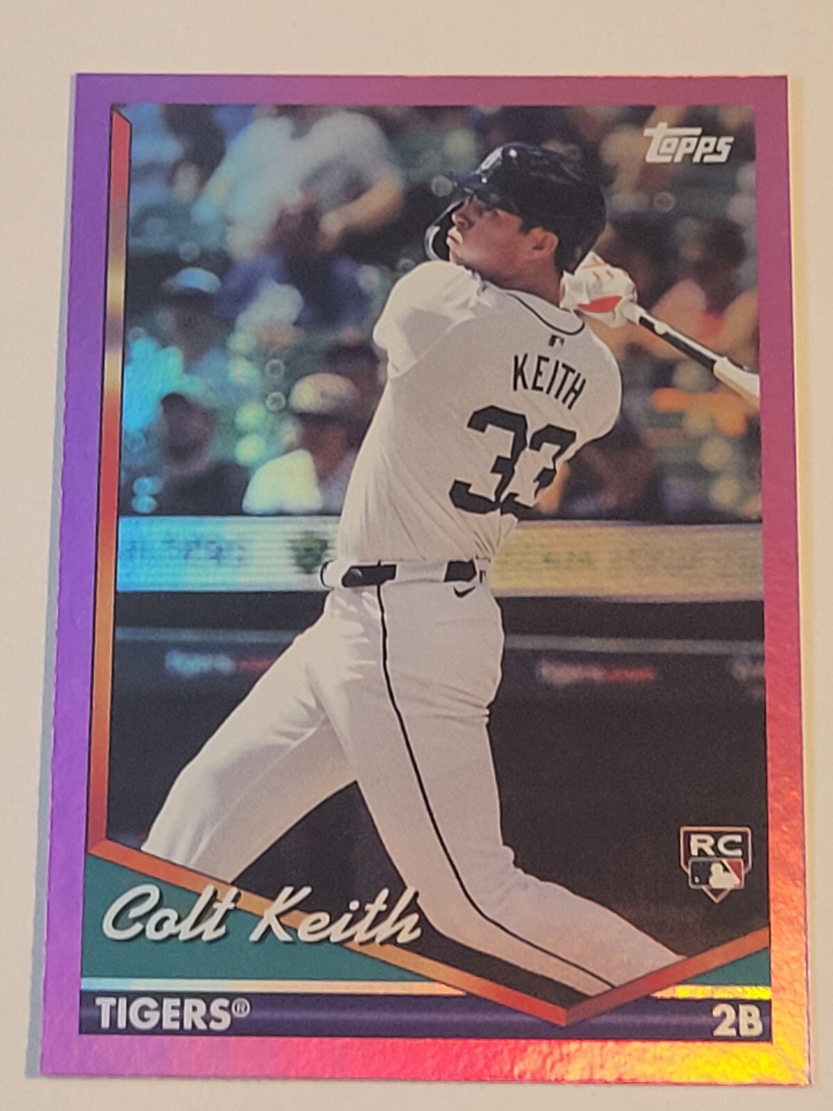 2024 Topps Archives COLT KEITH Rookie RC #272 PINK FOIL Parallel TIGERS