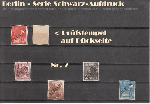 Berlin 1948 SCHWARZAUFDRUCK Sammlung Lot gestempelt teils PRÜFSTEMPEL Auswahl - Bild 4 von 4