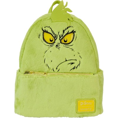 Loungefly Dr. Seuss - Grinch Mini-Rucksack | leuchtend | Weihnachten | Plüsch