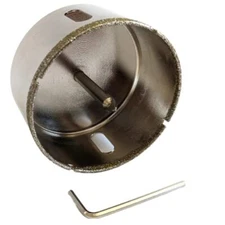 Drilax 3 Inch Diamond Hole Saw with Removable Center Pilot Drill Locator Pin