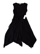 Carapace Women's Wrap Around Dress with Belt Black Size Small NWT 