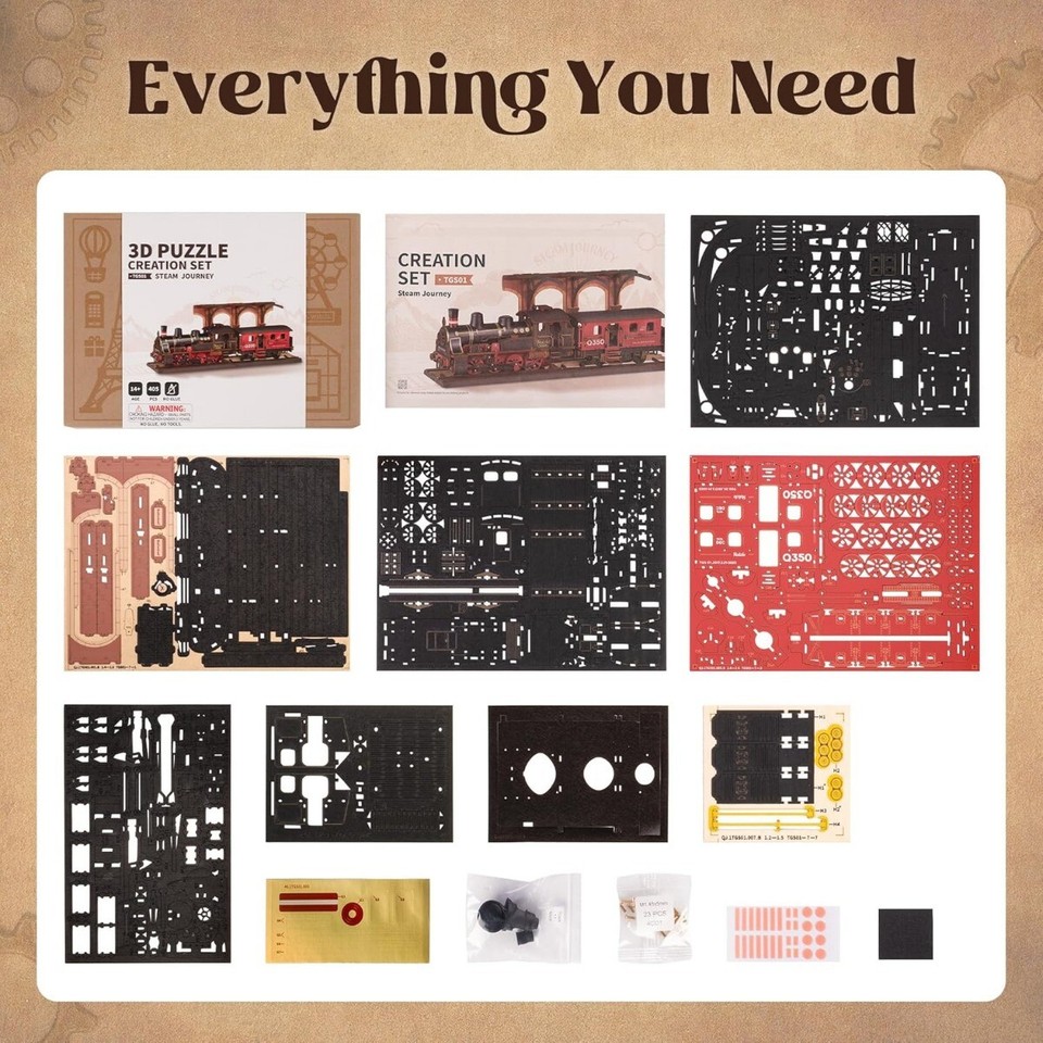 ROKR Puzzle 3D In Legno Prime Steam Express Puzzle 3D - Foto 8