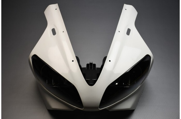 Face avant tête de fourche YAMAHA YZF R1 en ABS injecté avec optique de phare