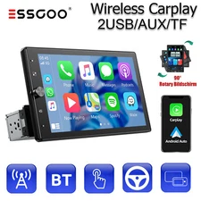 Rotatable Touch Screen 1DIN 10.4" Wireless Carplay Android Auto Car Stereo Radio