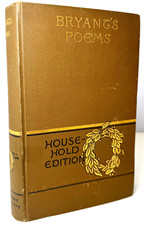 Bryant's Poems, Household Edition, William Cullen Bryant 1894