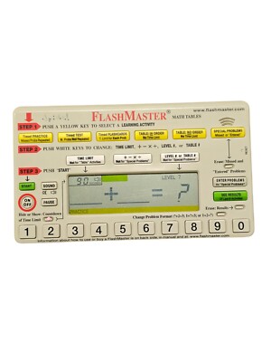 FlashMaster Math Tables Electronic Learning Tool MT1A Education 59