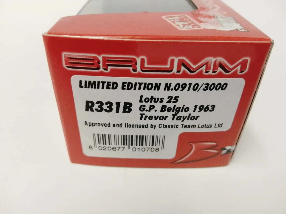 Brumm Lotus 25 #2 Trevor Taylor Belgique GP Spa 1963 1/43 R331B - Photo 2/2