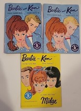 3 Vintage 1962 Barbie and Ken Midge Fashion Booklets Model Mini Catalog Mattel