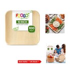 Biodegradable 100pcs Palm Leaf Plates, 10" - Elegant & Eco-Conscious Tableware