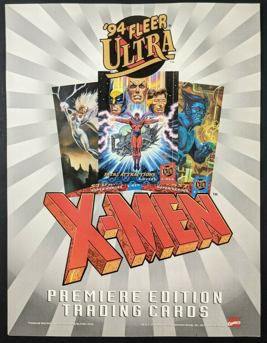 1994 Fleer Ultra X-Men Trading Card Print Ad Poster Art PROMO