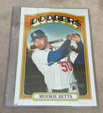 2021 Topps Heritage 1972 Baseball MOOKIE BETTS Dodgers 10x14 Oversized SP #04/99