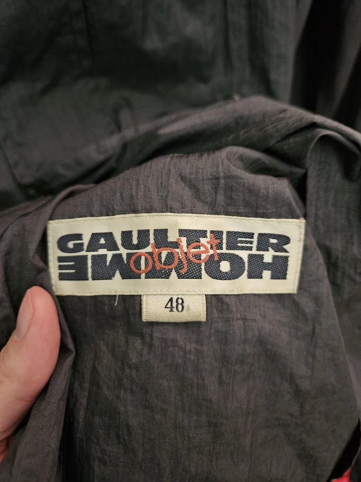 Chaqueta ligera Jean Paul Gaultier talla 48 vintage gris oscuro longitud trinchera Foto 3 de 4