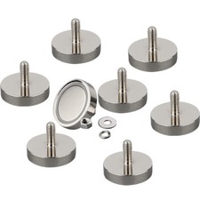 8PC 100LBS Pot Magnet M6 Threaded Stud Additional Mirrors Outdoor Area Mounting