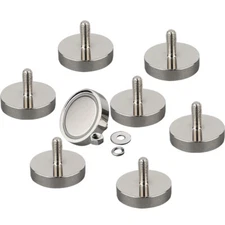 8PC 100LBS Pot Magnet M6 Threaded Stud Additional Mirrors Outdoor Area Mounting