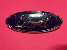 NEW OEM GENUINE FORD CHROME OVAL FRONT GRILL 9" NAMEPLATE EMBLEM CL3Z-8213-A B73