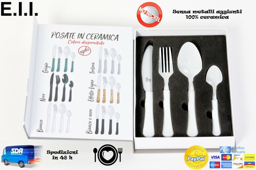 SET POSATERIE 4 PZ IN CERAMICA ANALLERGICHE - Imagen 2 de 19
