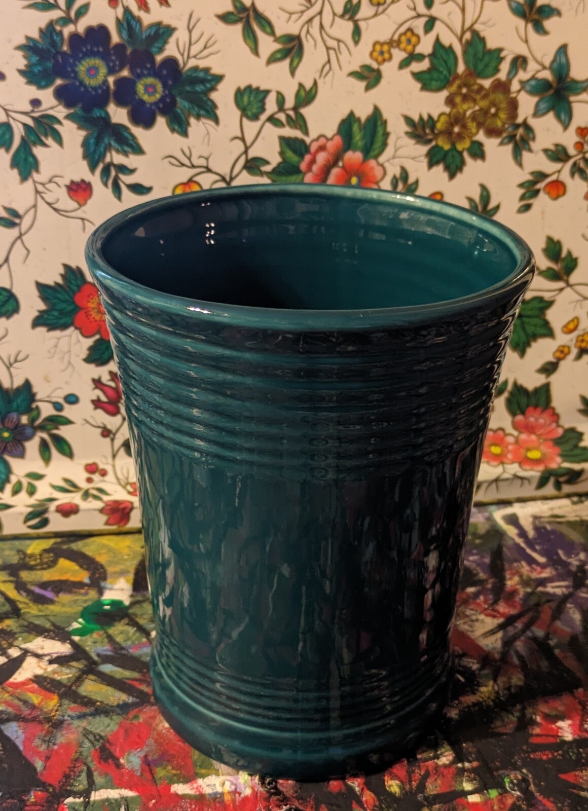 Vintage Turquoise Fiestaware Utensil Crock Fiesta HLC USA eBay