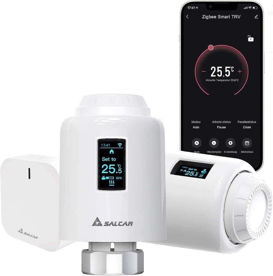 SALCAR Set Valvole Termostatiche Programmabile Tramite APP