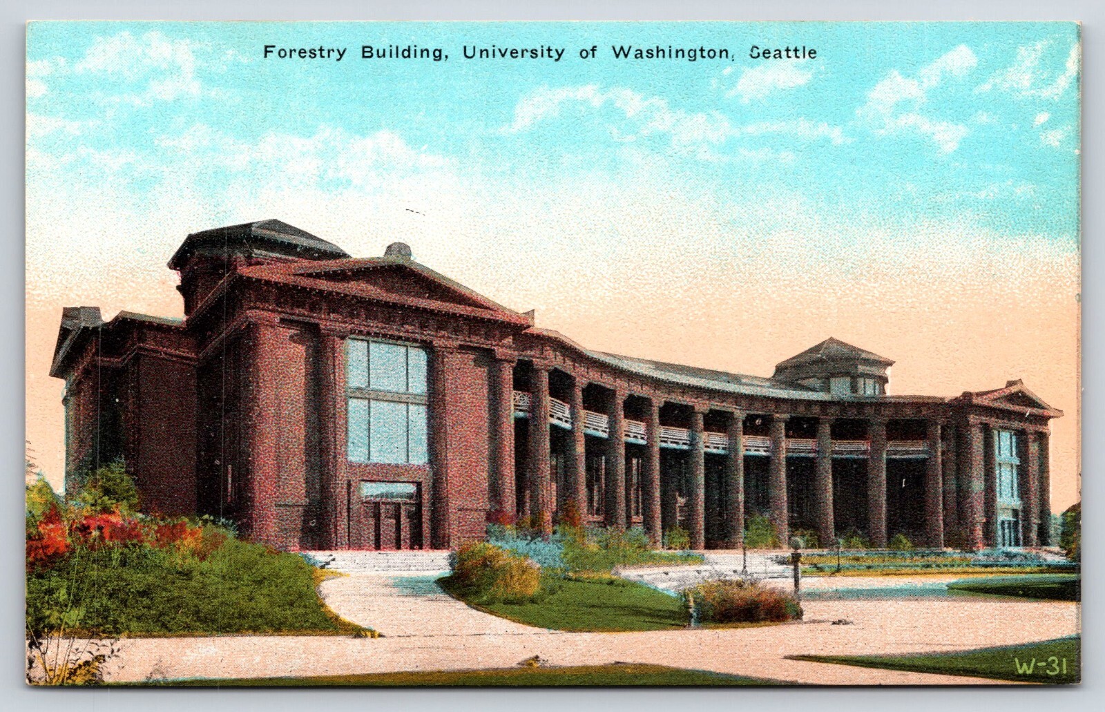 Vintage Postcard Forestry Building University Of Washington Seattle, Washington