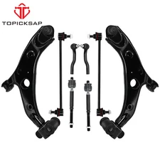 For 2014-2018 Mazda 3 / 3 Sport 8PC Front Lower Control Arm Tie Rod Sway Bar Kit