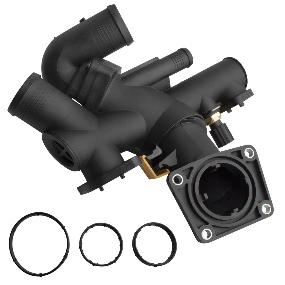 Conjunto de carcasa de termostato de refrigerante de motor para Jaguar tipo S Vanden Plas XJ8 XF Foto 3 de 4