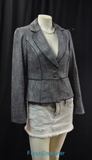 WHITE HOUSE BLACK MARKET WHBM suit JACKET BLAZER tweedy all season peplum 4 NEW