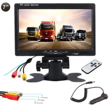 7" Monitor Screen Display For Car Truck Reverse RCA Rear View Backup Camera 24V
